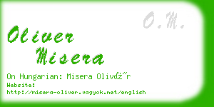 oliver misera business card